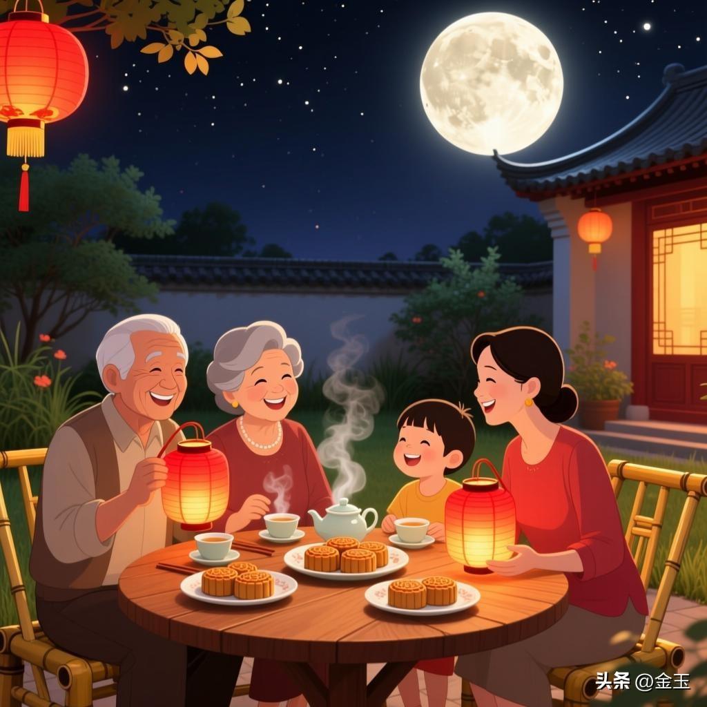 农历八月十五，中秋节如约而至！这一天，月亮最圆最亮，象征着团圆美满~
🥮 **