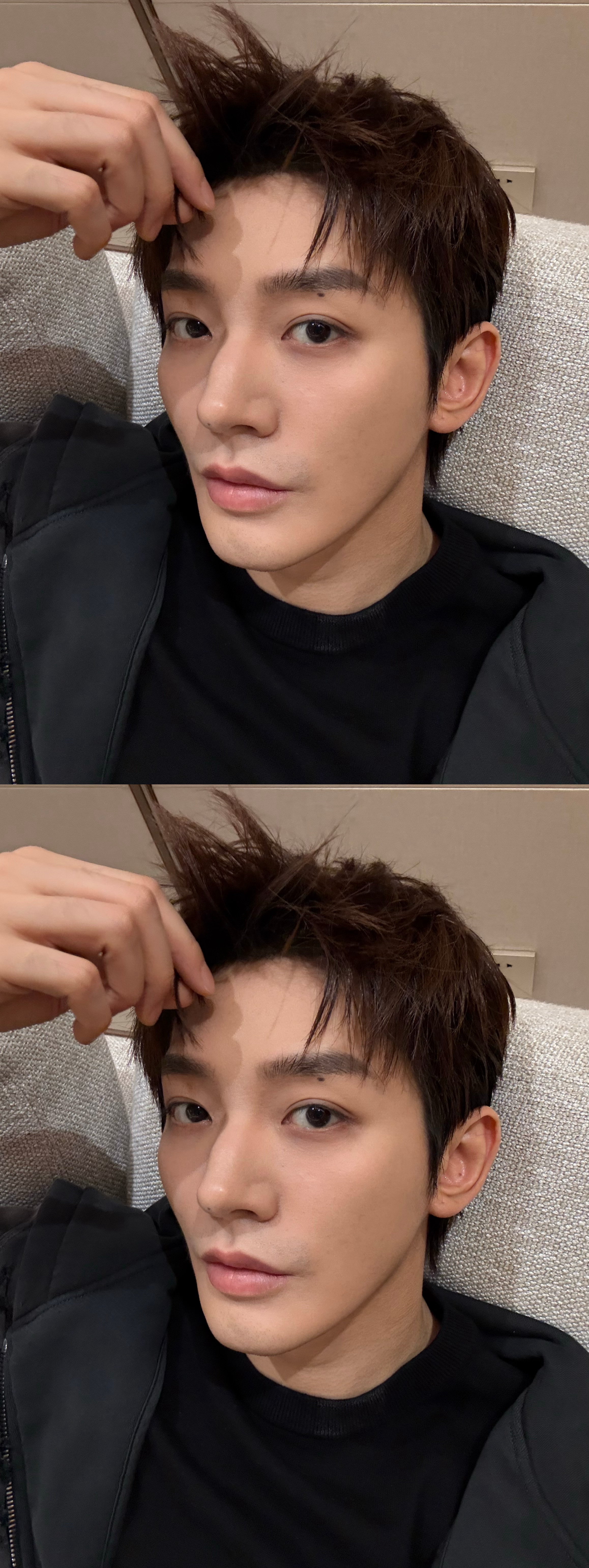 邓为怼脸自拍 邓为短发怼脸营业邓为今日份空降超话营业，短发怼脸好帅好帅的为为啊