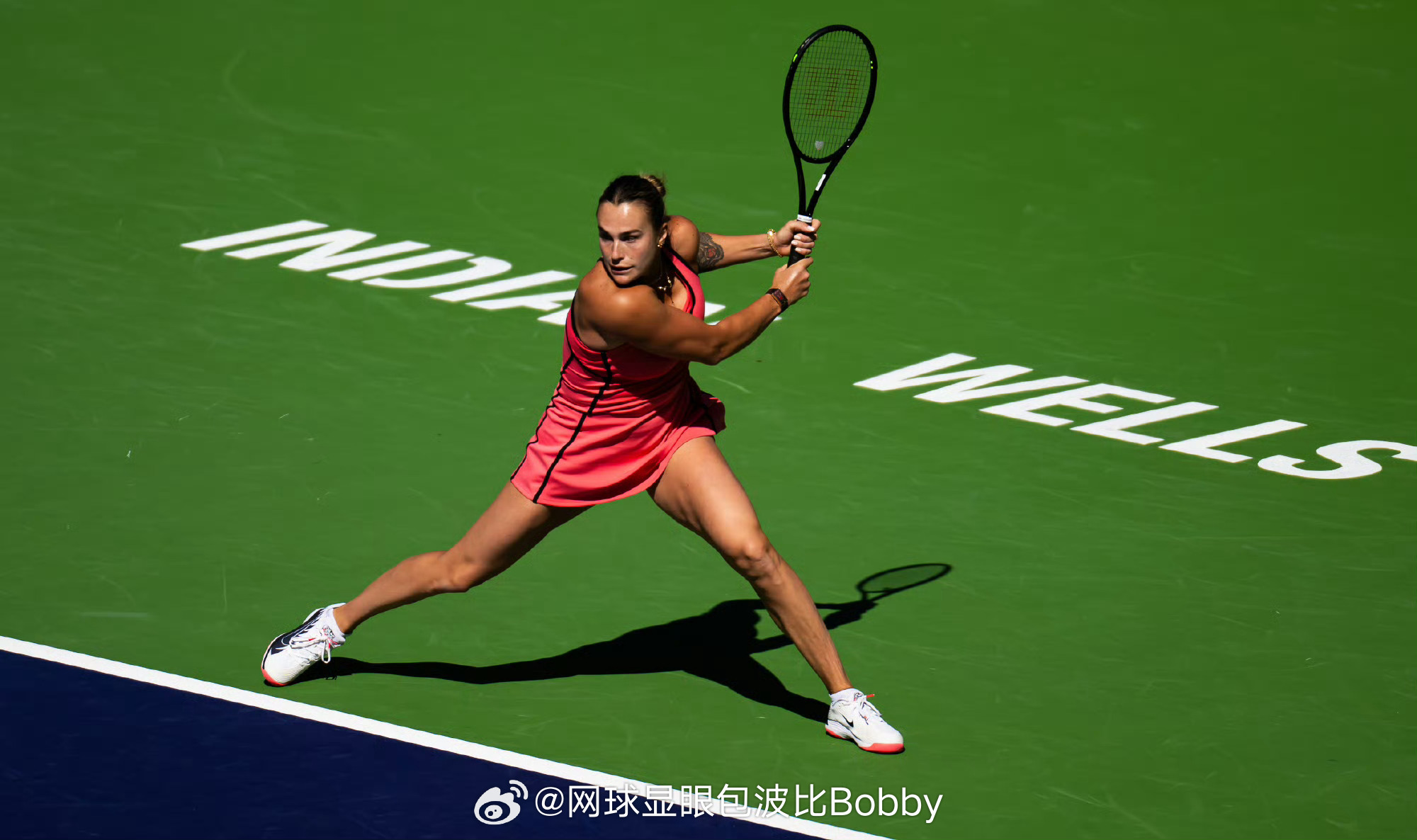 这把“冠军之刃”，陪她拿下了最特别的Indian Wells🏆今年的India
