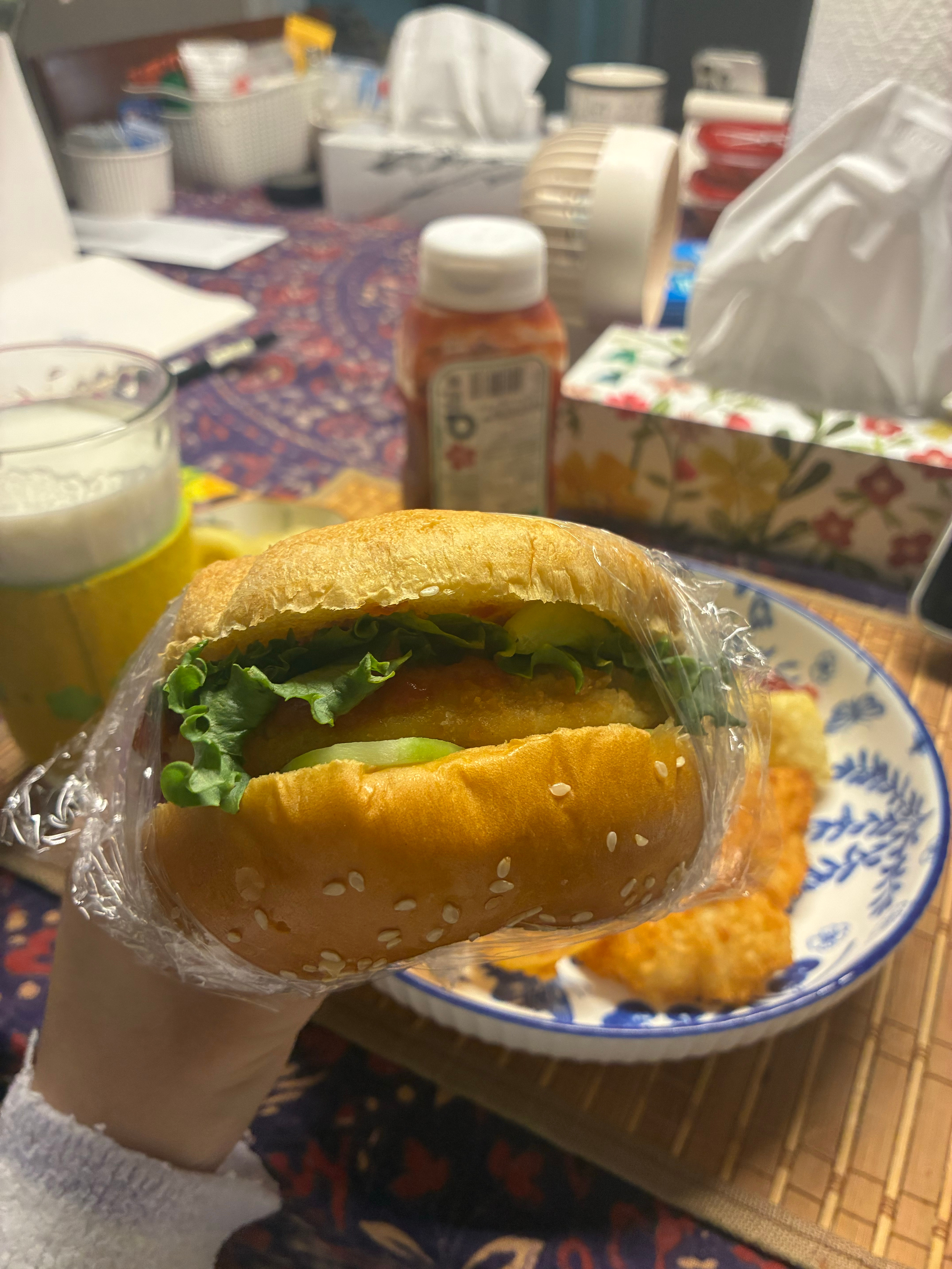 早饭吃汉堡 ​​​