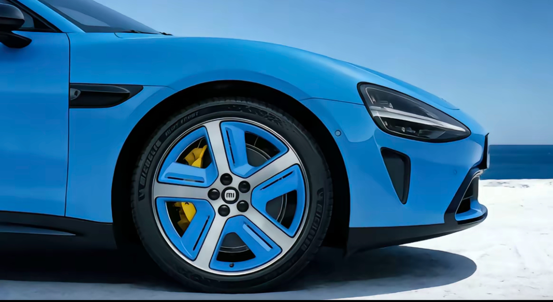 小米SU7 卡布里蓝~太帅了！小米科技小米汽车