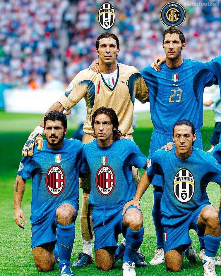 世界冠军,建在意甲! 🇮🇹🏆 2006年世界杯决赛意大利首发11人完全由意