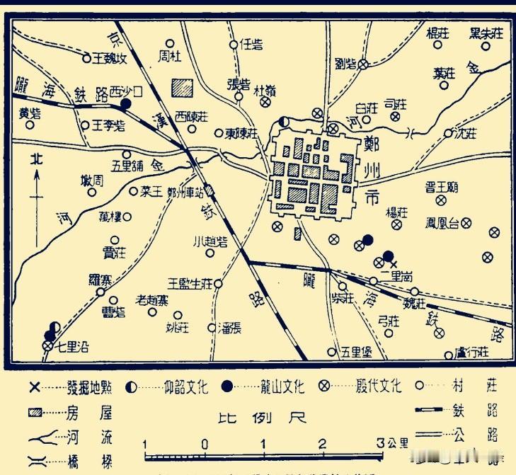 距今3600年的郑州商城遗址，是商代早期规模最大的都城，三重城垣格局严整，杜岭方