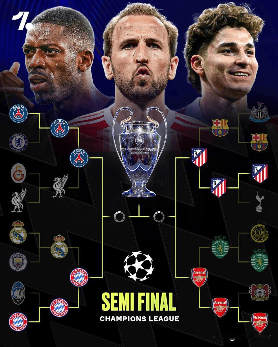 北京时间2026年4月16日凌晨，欧冠1/4决赛次回合两场焦点对决结束争夺。阿森