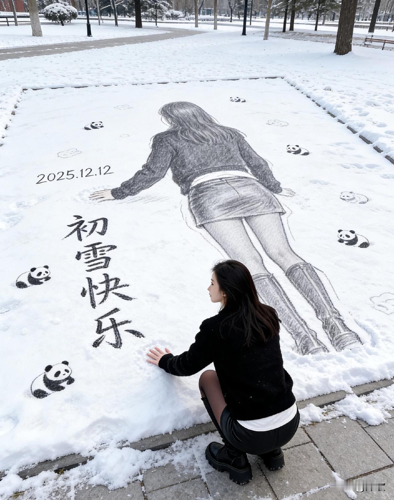 今年的首场降雪如约而至，可可爱爱的我必须要打卡大雪暴雪天气 雪天气预报 大雪天气