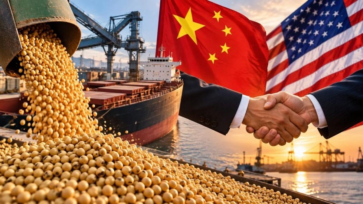 《联合早报》9月10日报道，中储粮在一周内敲定了约100万吨的美国大豆订单。按理
