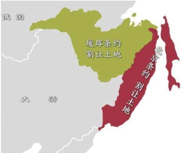【黑龙江和吉林两省何时失去出海口？】
清朝前期和清朝中期，黑龙江省（时为黑龙江将