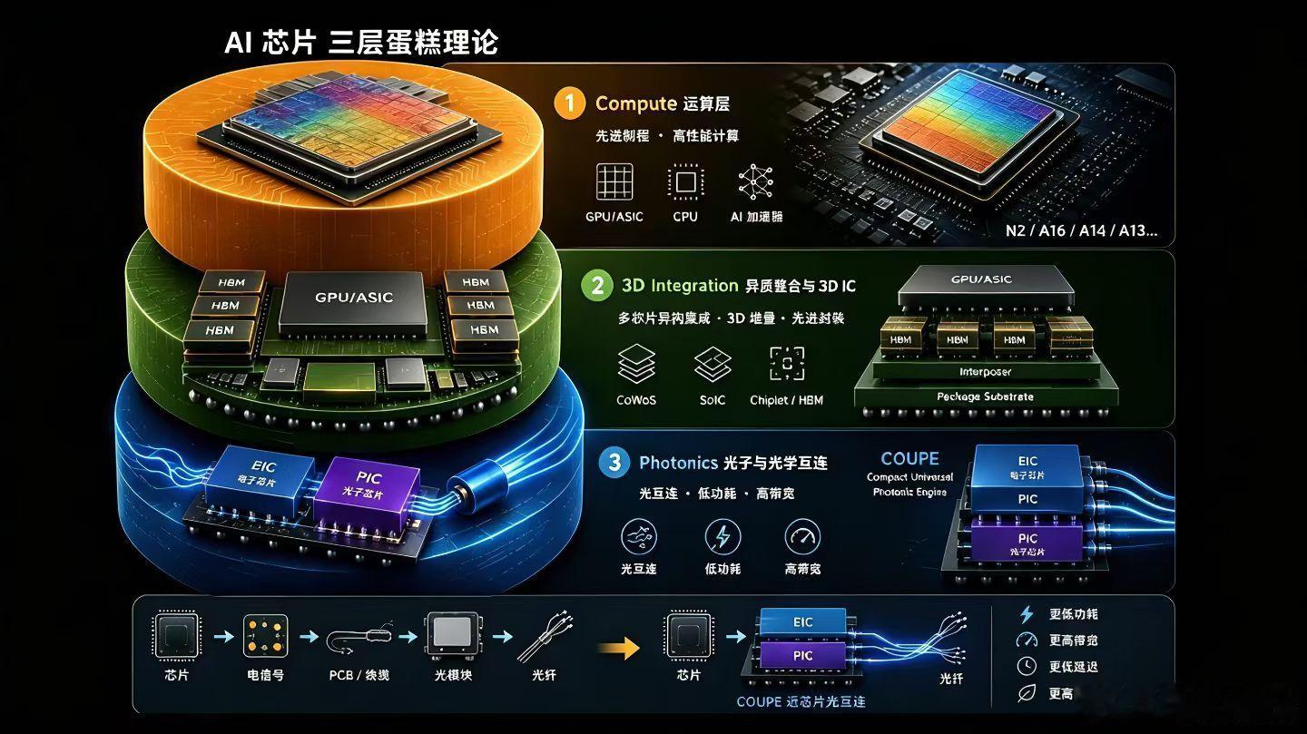 转：台积电最新提出的AI芯片“三层蛋糕”模型，意味着AI 芯片的竞争已经不只是拼