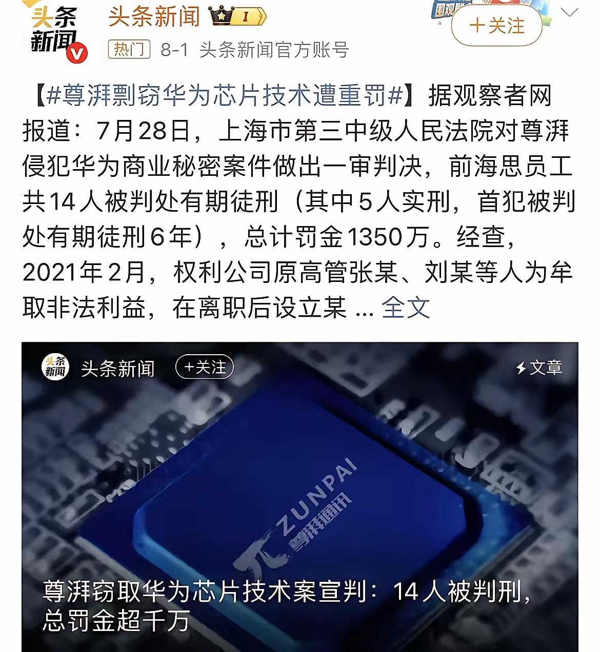 董明珠的话的含金量还在上升，国产芯片内鬼被抓。
2025年7月28日，上海市第三