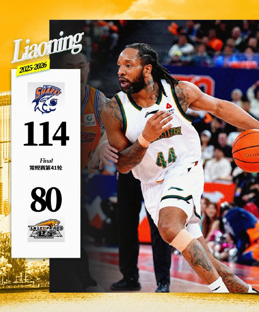 巅峰对决沦为一边倒！上海34分狂胜辽宁豪取22连胜，卫冕冠军遭遇惨败CBA常规赛