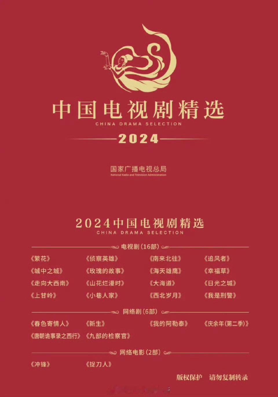 李现《春色寄情人》于适 《我的阿勒泰》入围2024中国电视剧精选网络剧 