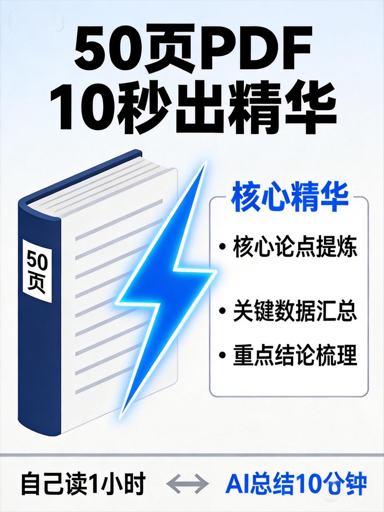 豆包总结50页PDF，10秒出精华

做自媒体、做研究的朋友，别一篇一篇硬啃报告