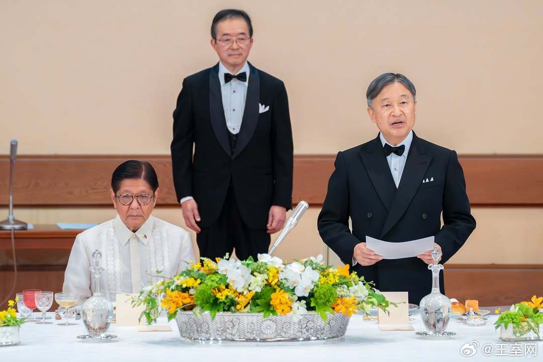 日本皇室 5月27日，德仁天皇和雅子皇后在皇宫为国事访问的菲律宾总统小费迪南德·