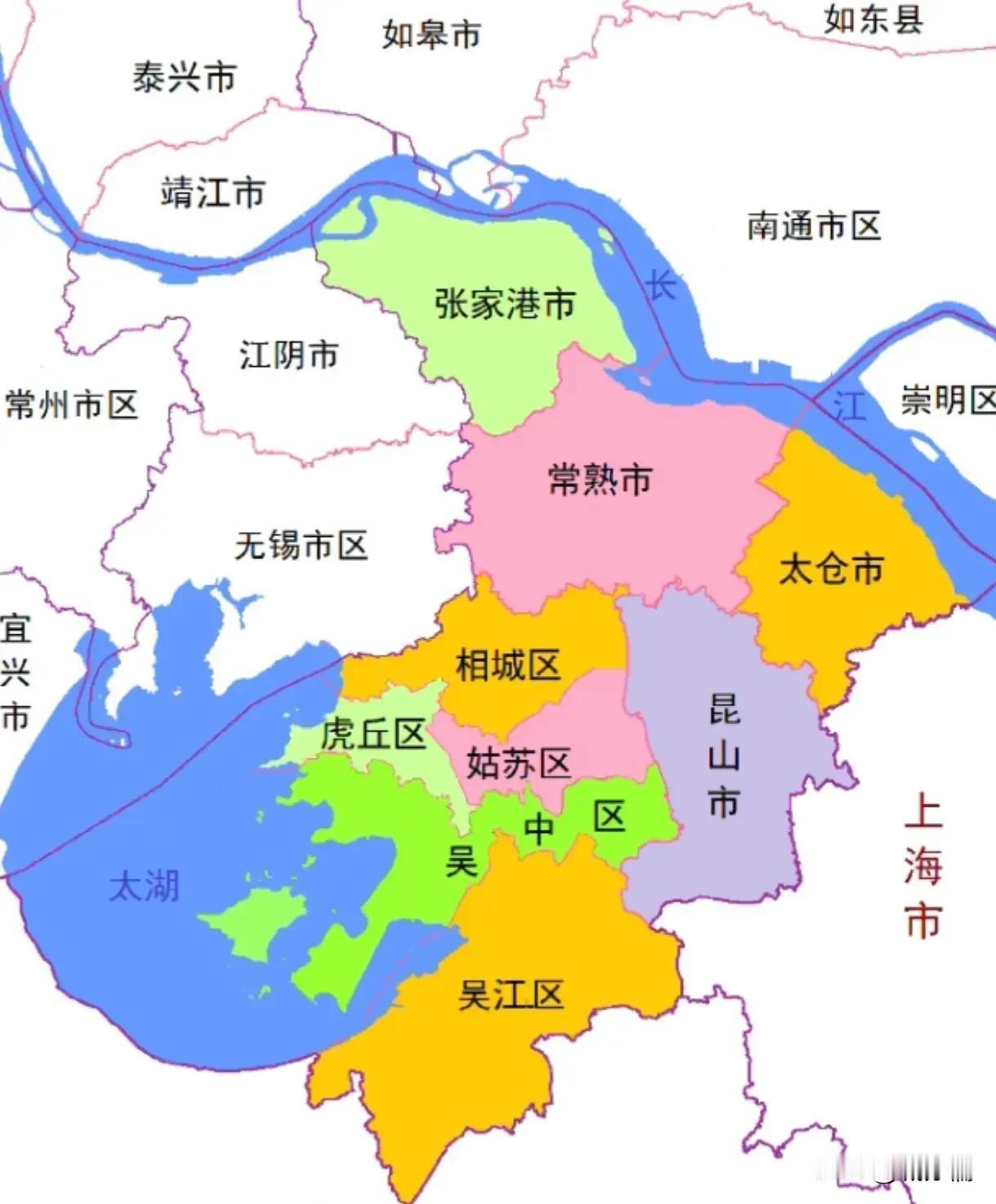 江苏实在是太偏爱苏州和无锡了，连我这个外地人都觉得过分。江苏的城镇规划当中共有 