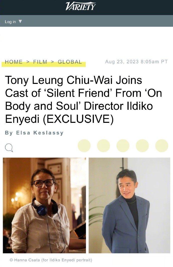 #梁朝伟新片# 据《综艺》报道，梁朝伟将出演匈牙利名导伊尔蒂科·茵叶蒂新作《寂静