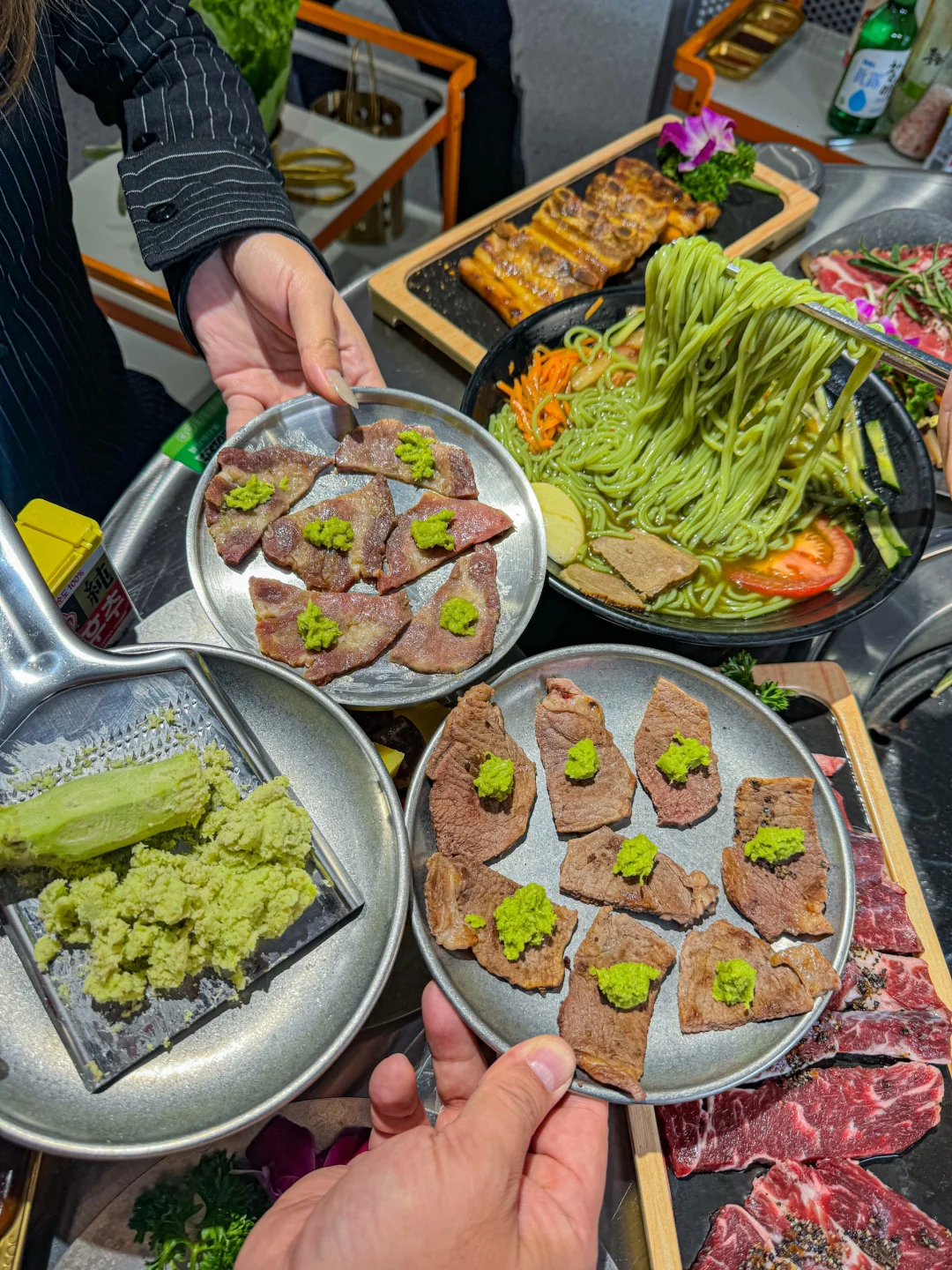 包头人都去这家现磨山葵烤肉！太好吃了😭