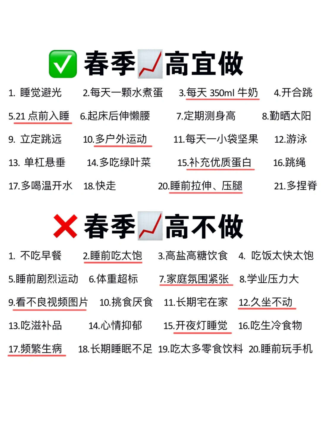 🔥协和儿科推荐：春季生长食谱+运动清单‼️