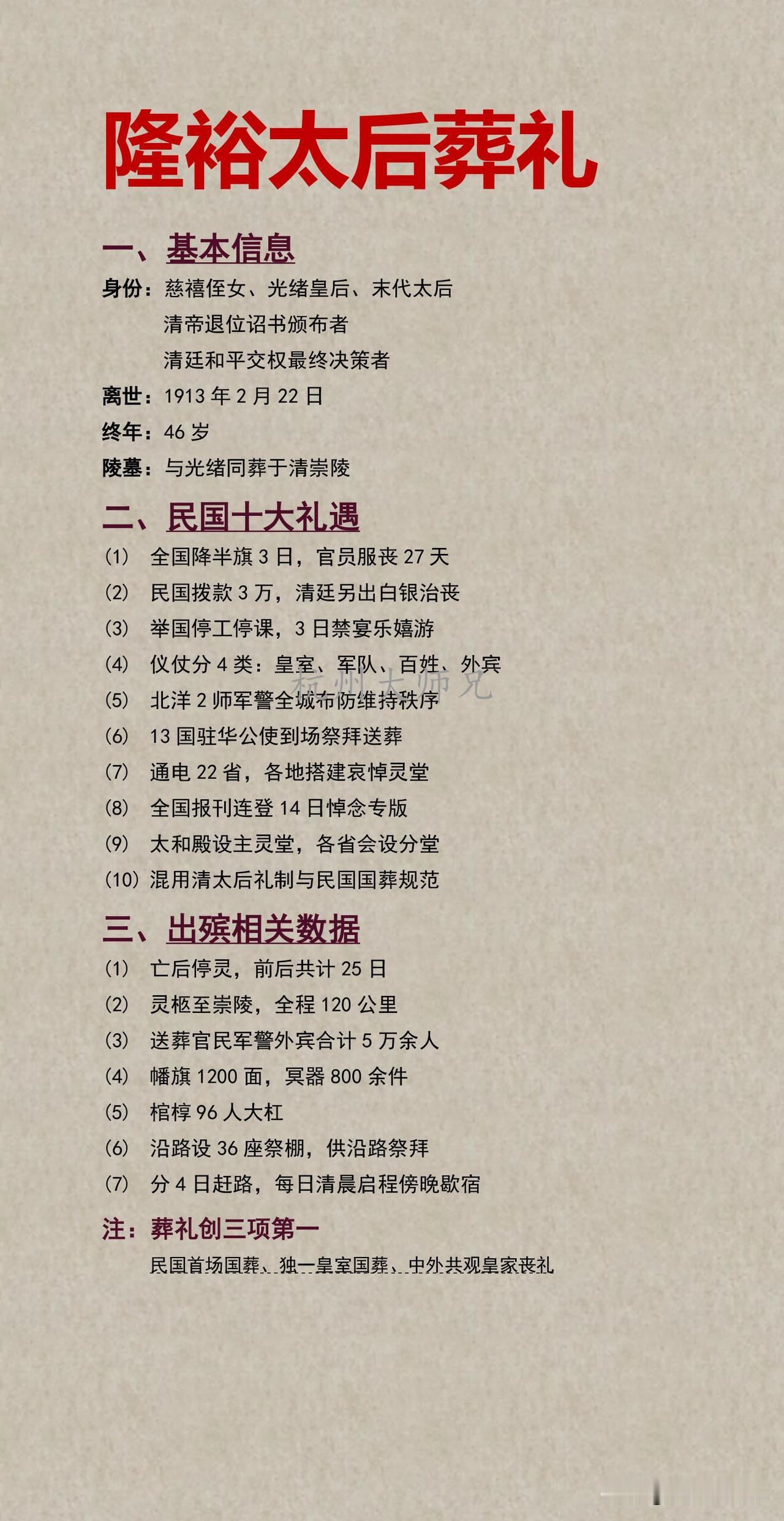 隆裕太后葬礼