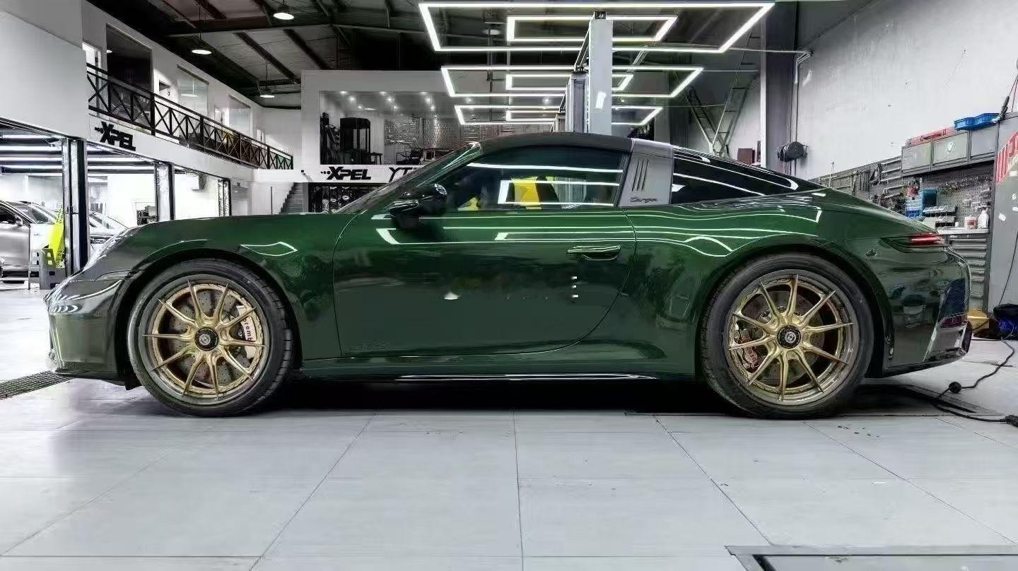 美国🇺🇸进口 HRE S104SC 前20后21寸中心爪哑光抛光香槟金 外圈