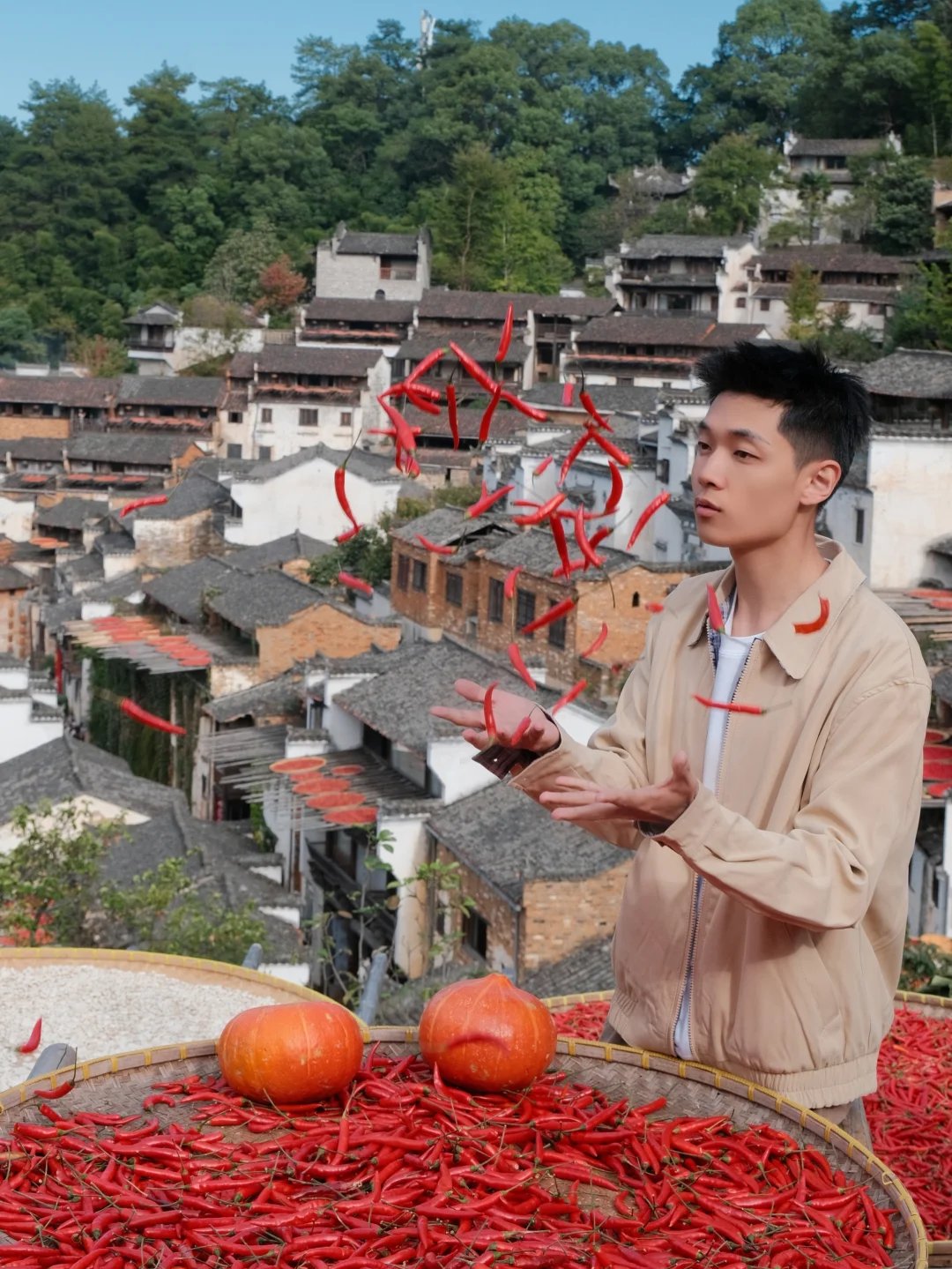 篁岭晒秋太震惊我了！避坑玩透古村烟火气