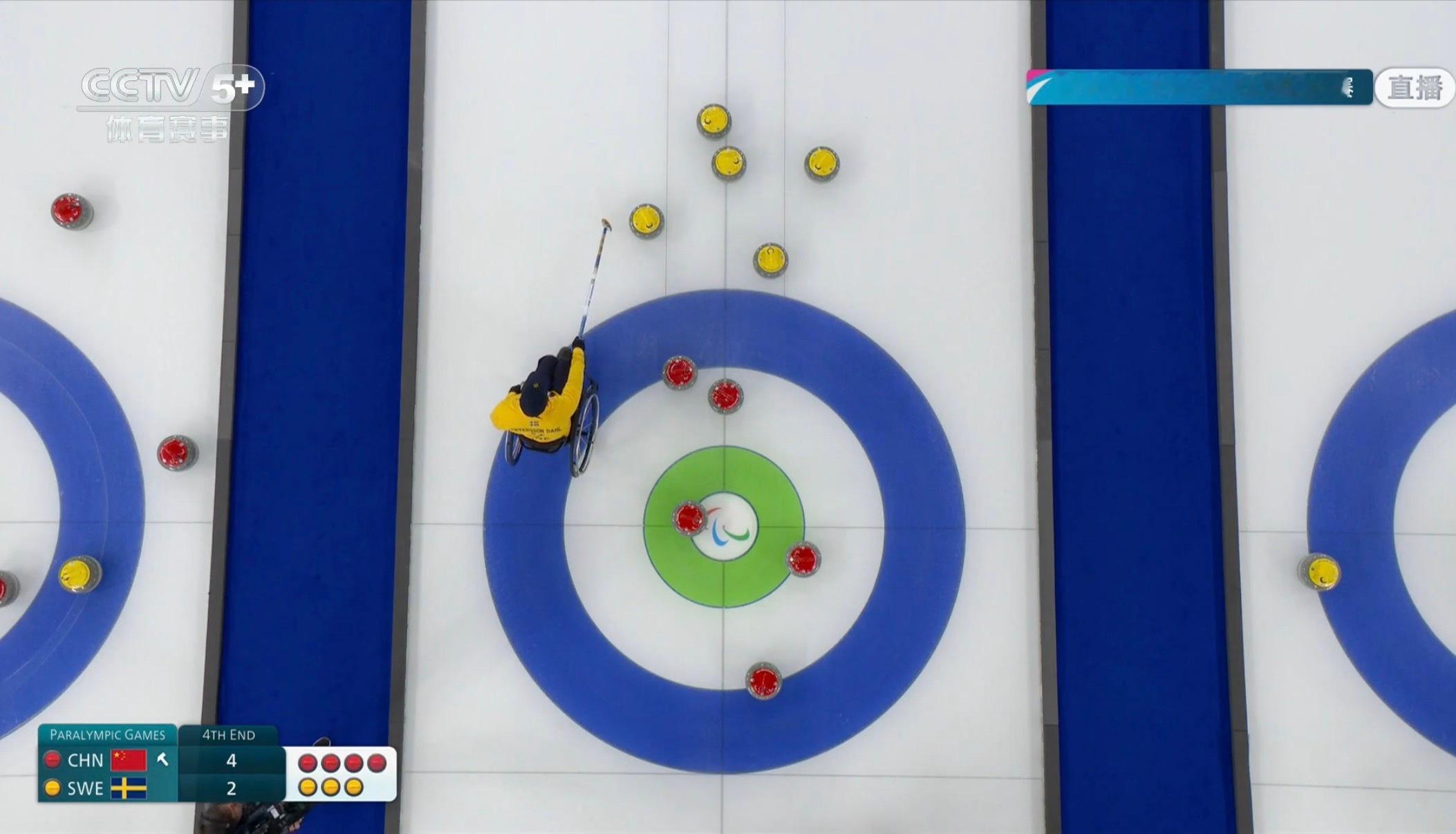冬残奥会 笑死了🤣瑞典的大哥大姐们，一共八次投壶，5个形成站位，2个溜壶，最后