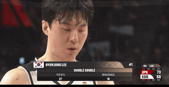 韩国这个球员像我们国家队的谁呢？像朱芳雨吗？朱芳雨也是2米多身高，也是善于外线投