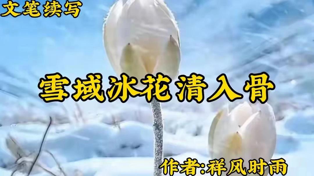 文笔续写：
雪域冰花清入骨
雪莲凌寒独自开