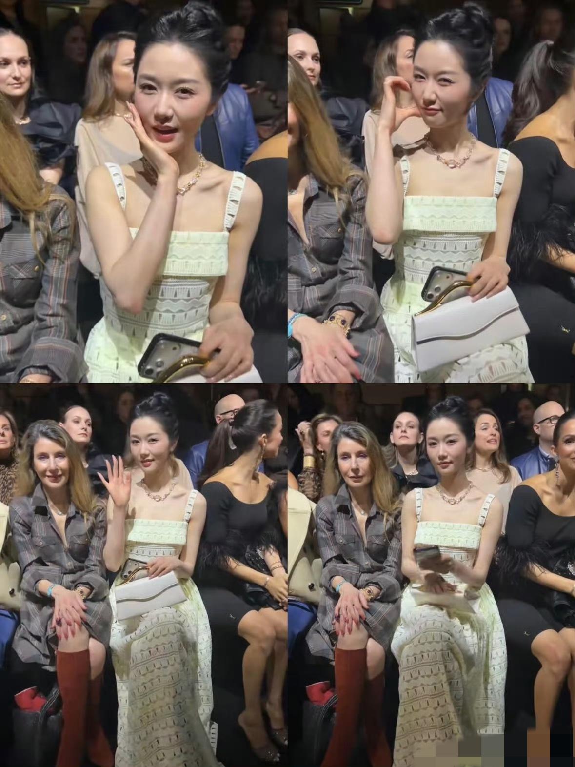 外媒镜头下的岳雨婷 状态依然在线，气质比纪藴希还略胜一筹。不过更让人敬佩的是她那