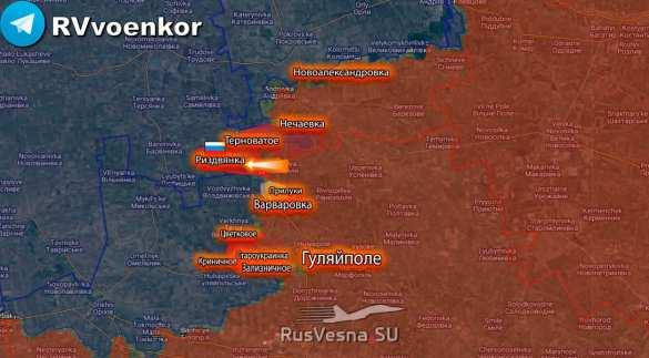 俄国防部：俄罗斯军队占领了扎波罗热地区的里兹德维扬卡定居点

国防部报告称，俄罗