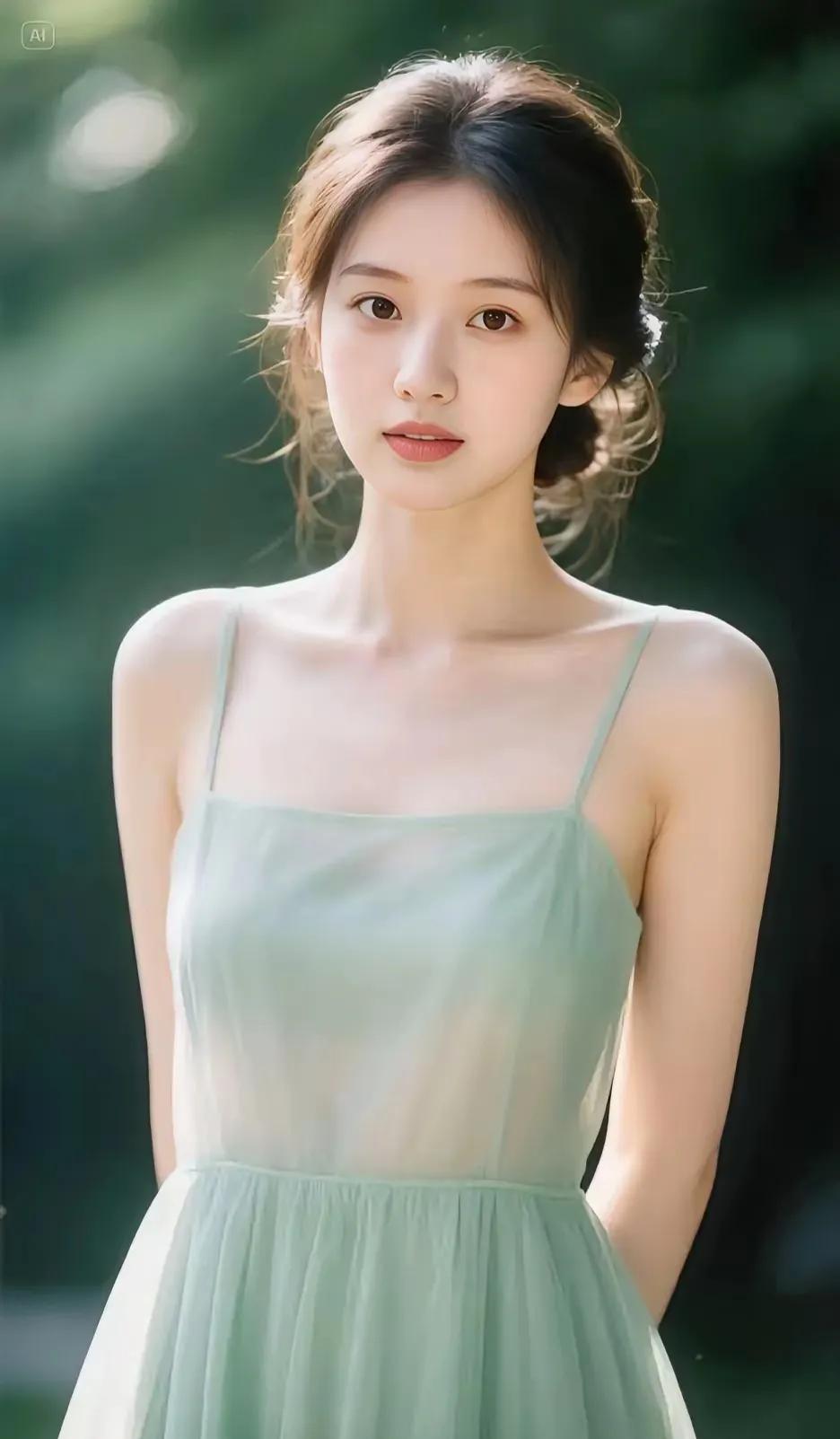 清新自然，绿意盎然，夏日连衣裙，少女心满满