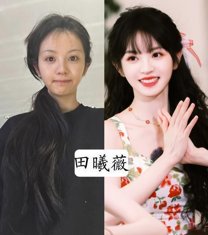 女明星素颜vs化妆后，你被谁惊艳到了 