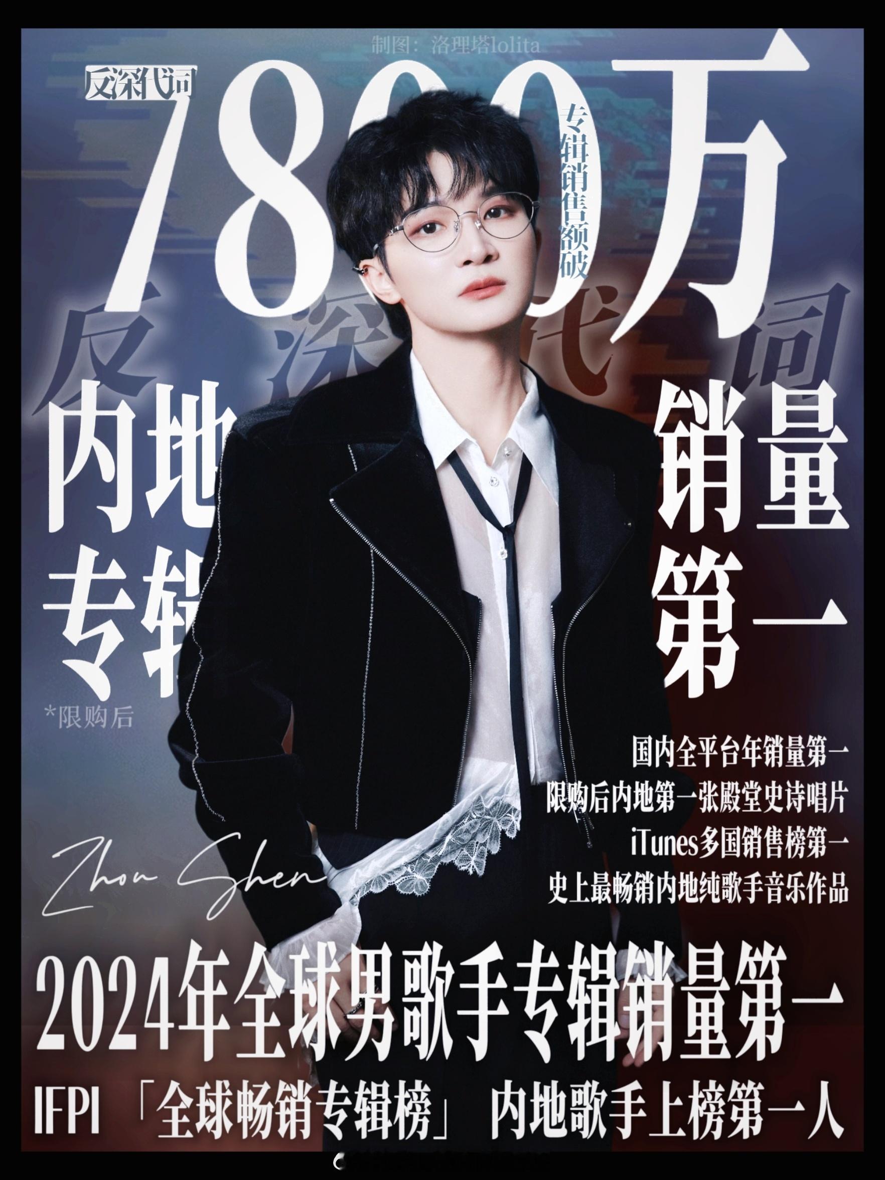 周深《反深代词》数专销售额破7800万🎉 