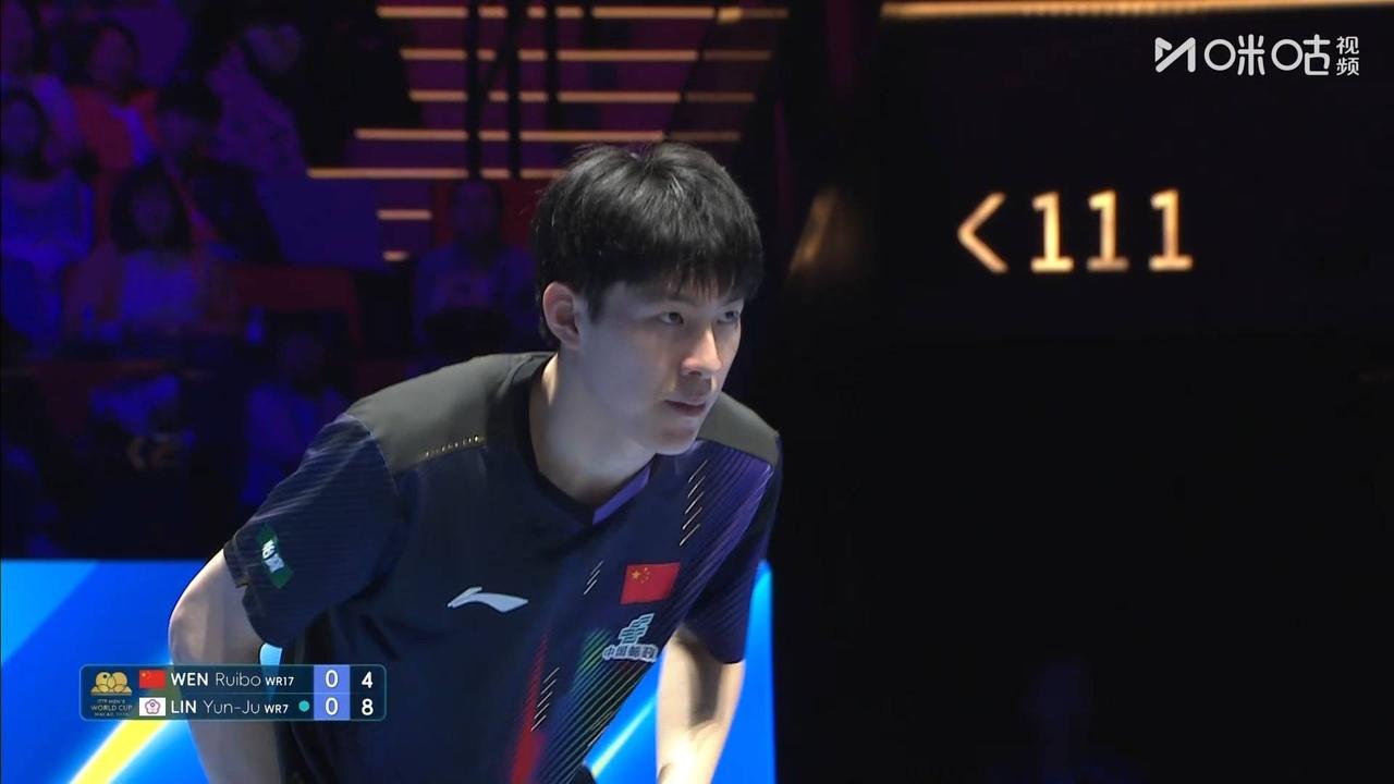 今天温瑞博迎战林昀儒，可以算是检验温瑞博实力的一场比赛。林昀儒出道以来一直是国乒