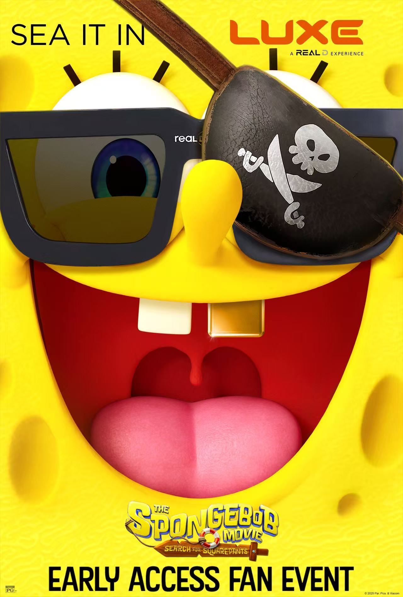转+关，抽10位粉丝送《海绵宝宝：深海大冒险》LUXE海报一张，电影上映前平台开