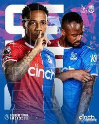 英超： 利物浦vs水晶宫 核心结论：主胜/平参考比分：2-1、2-0、1-1比赛