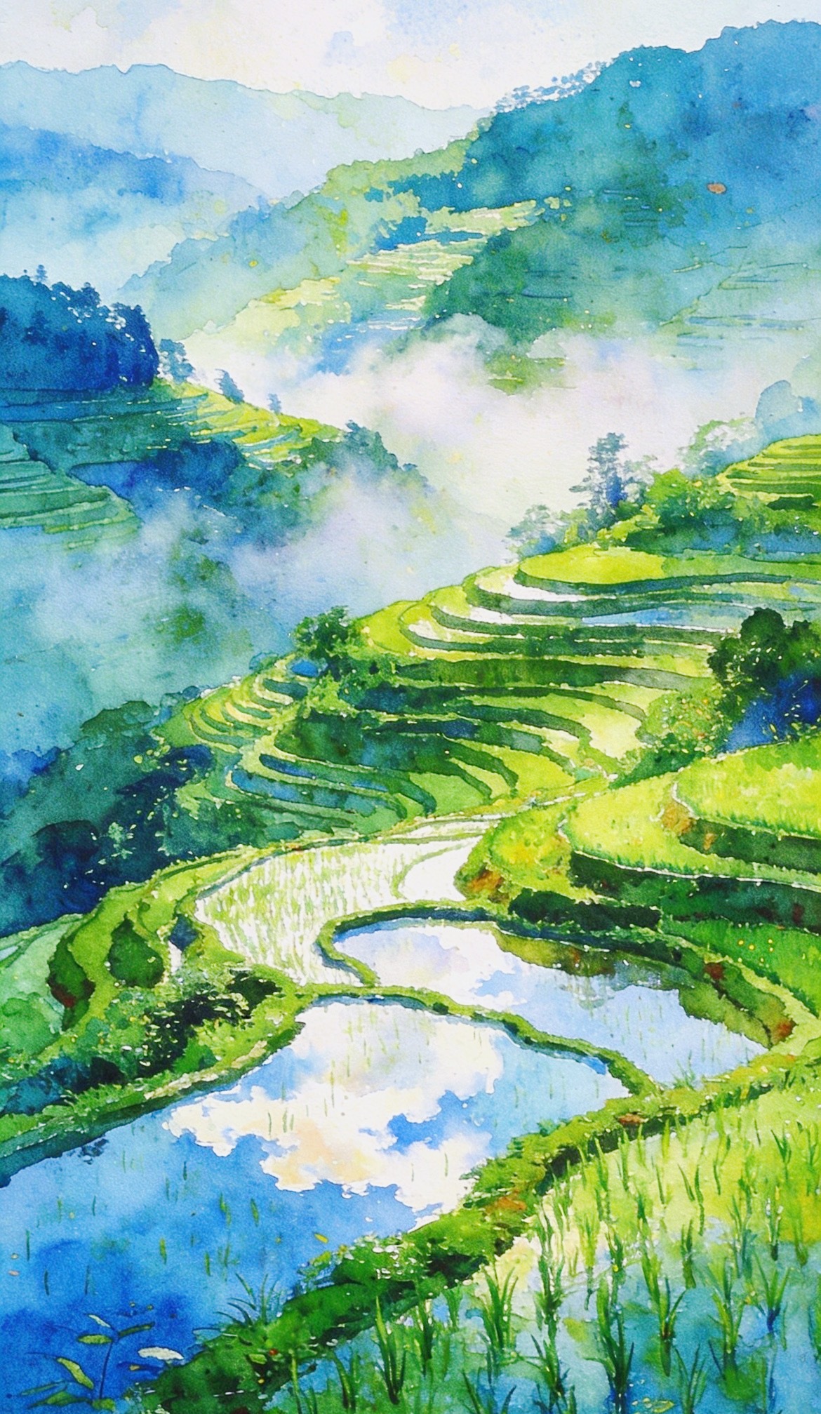 坤沙迭迭起，真是上元花。意思是房屋的西南方在没有水、路阻隔的情况下见梯田，是秀沙