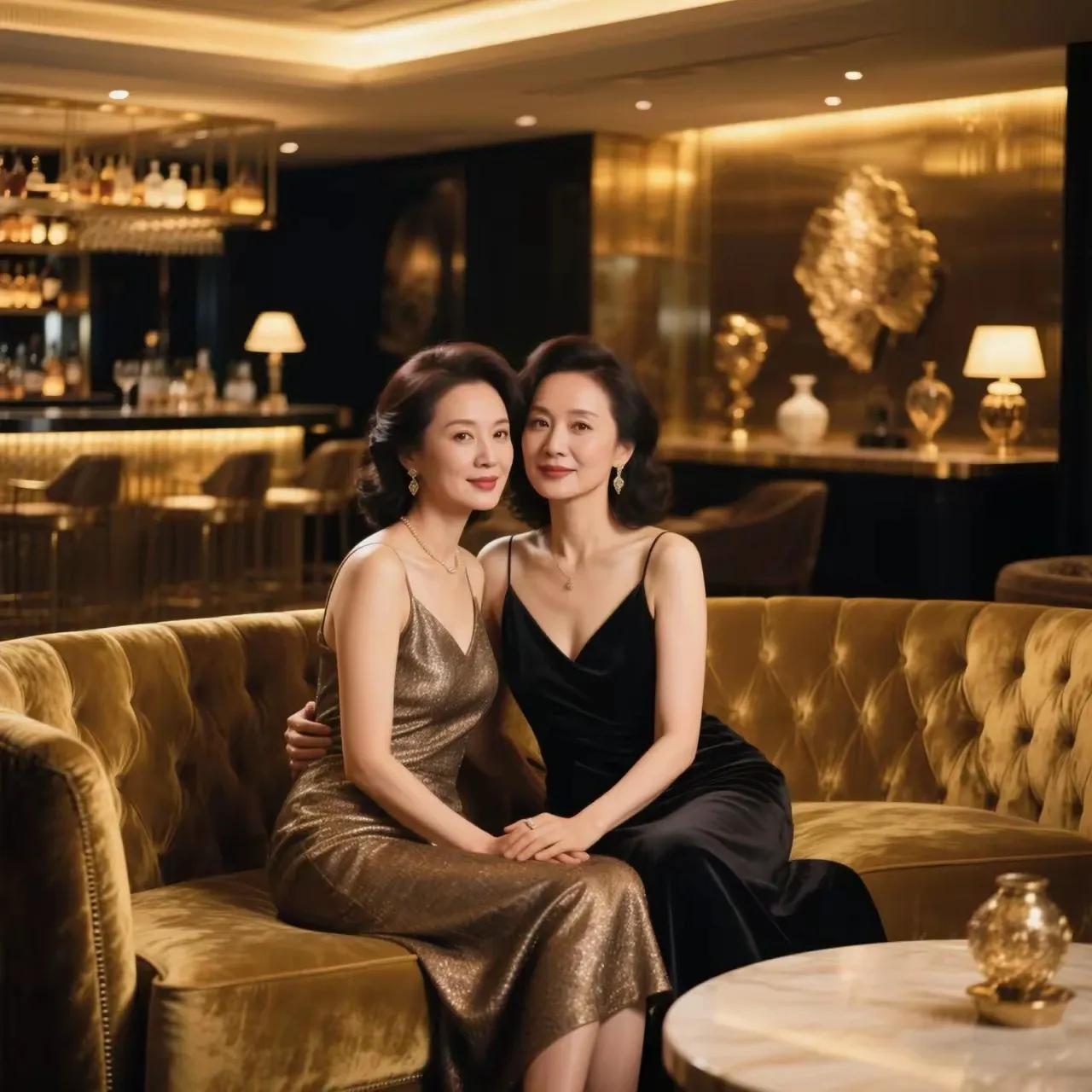 姊妹两个找男友，
只要人好无他求。
不要彩礼车和楼，
有缘方可接绣球。