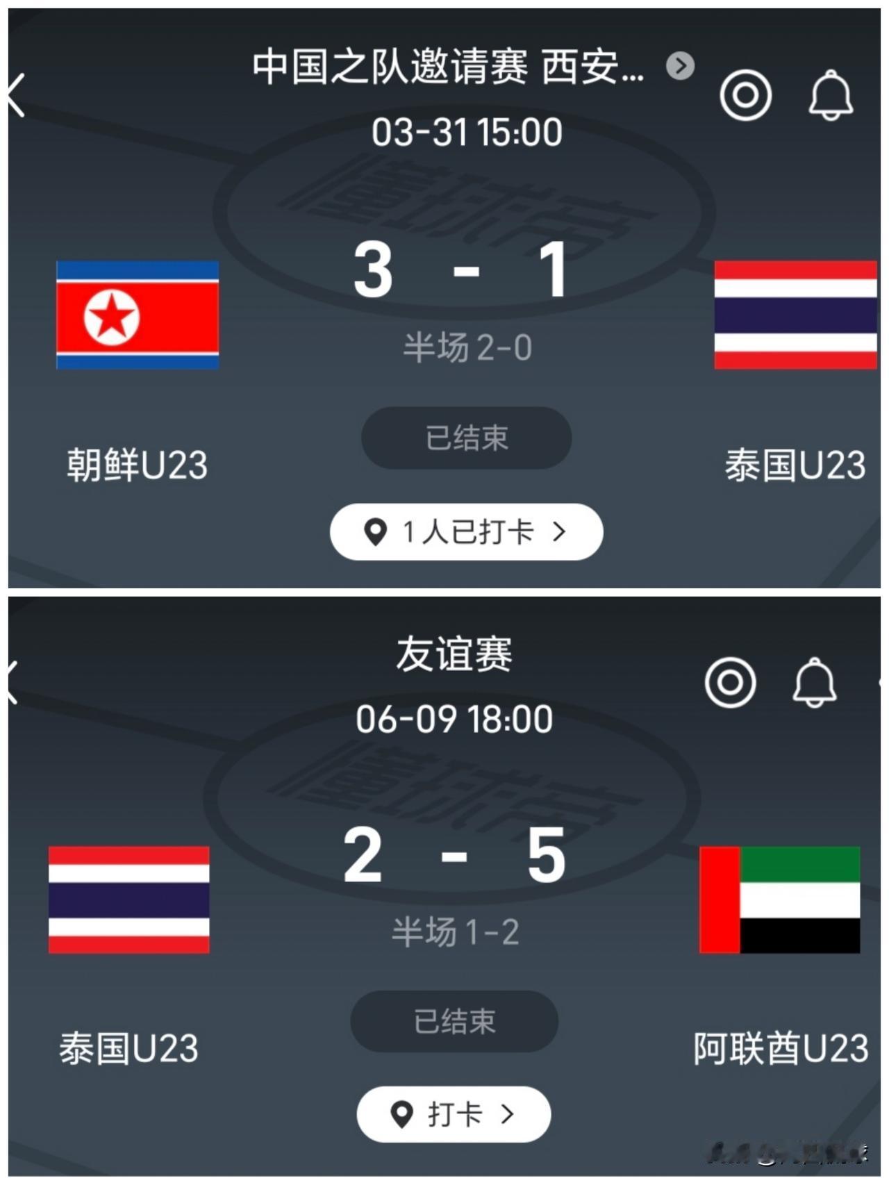 泰国U23国家队并没有相信中强，中国U23国家队不要妄自菲薄，干就完了。
本次亚