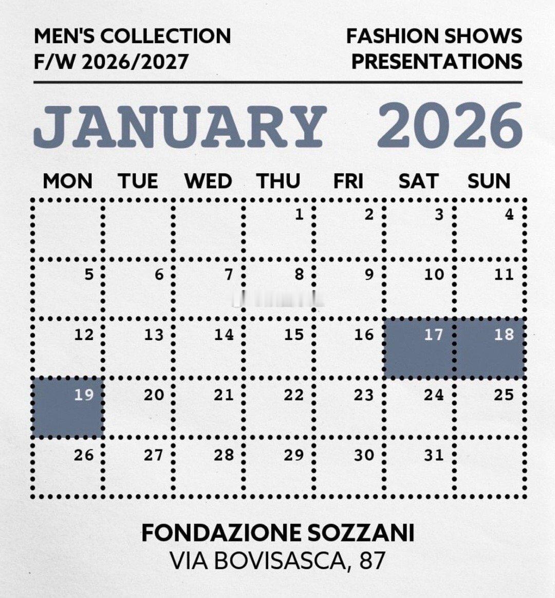 米兰男装周FW2026秀场选址，索扎尼基金会再度成为时尚主场！博维萨斯卡87号再