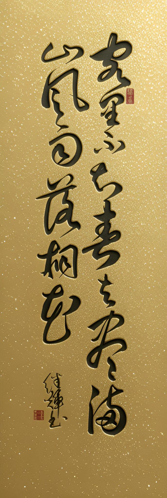 今天分享草书创作“客里不知春去尽，满山风雨落桐花”。特意把“客”字的最后一笔牵丝