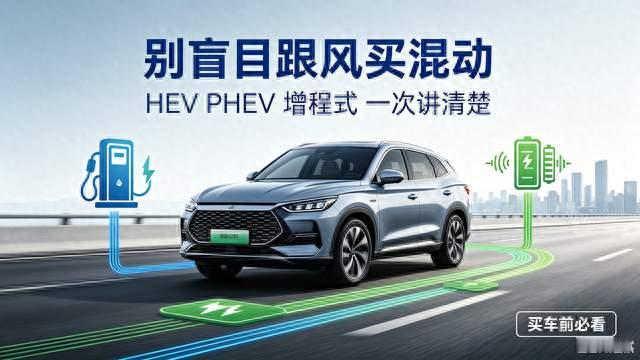 别盲目买混动！HEV、PHEV、增程式，一次讲清楚怎么选
