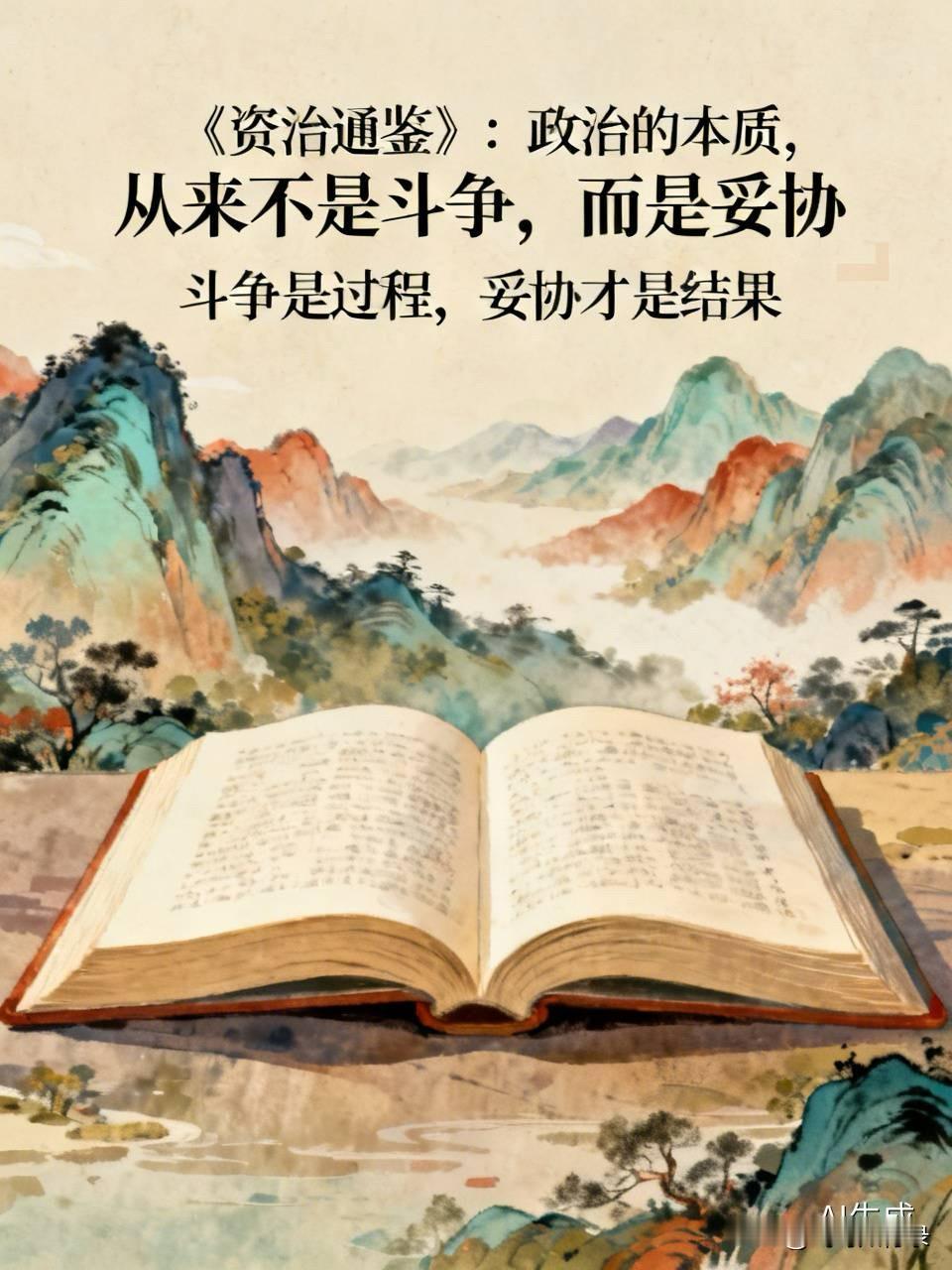 《资治通鉴》：政治的本质，从来不是斗争，而是这两个字：

妥协

先讲个真事。我