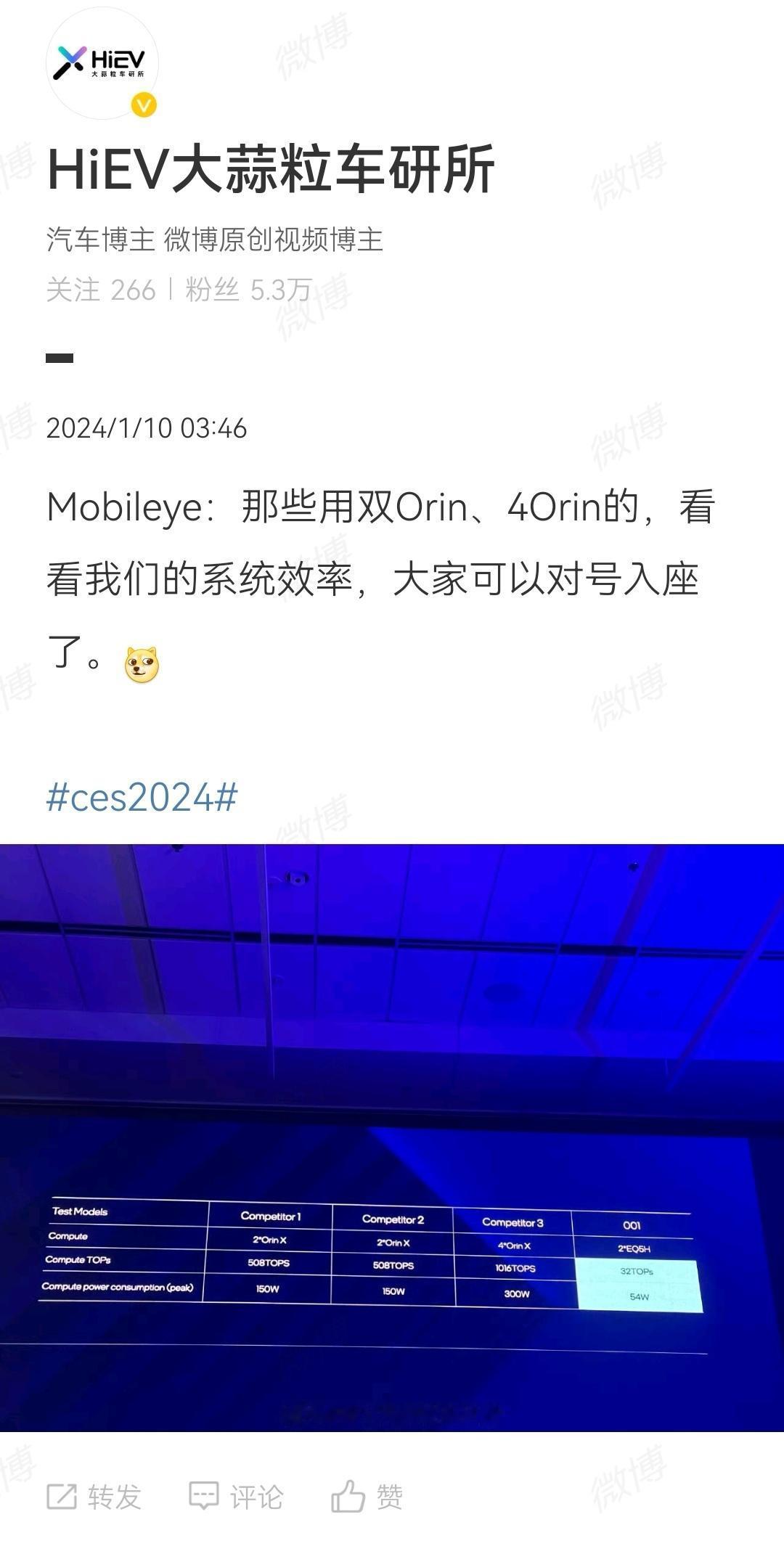 以色列人脑子进了水吗？

自己写的PPT上，OrinX单颗性能比Eye Q5H强