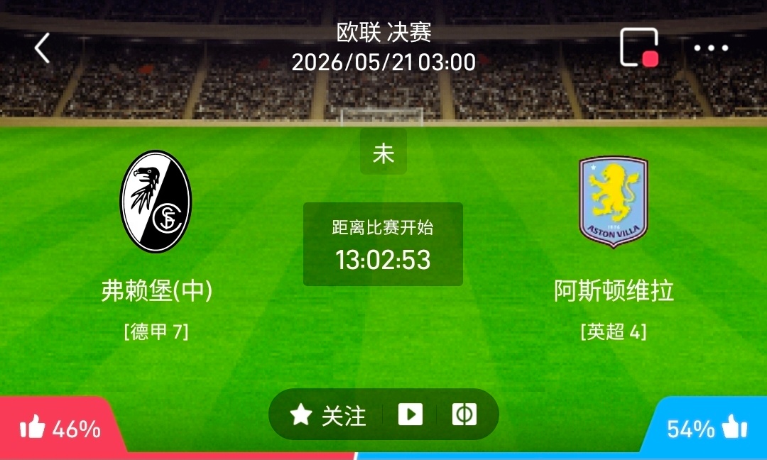 弗赖堡 vs 阿斯顿维拉  1.弗赖堡 情报汇总✅  战意拉满的告别战：36岁功
