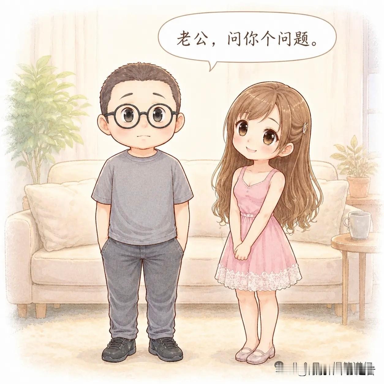 趣味漫画：老婆问：“如果我和你妈同时掉水里，你先救谁？”我想了三秒，认真地说：“
