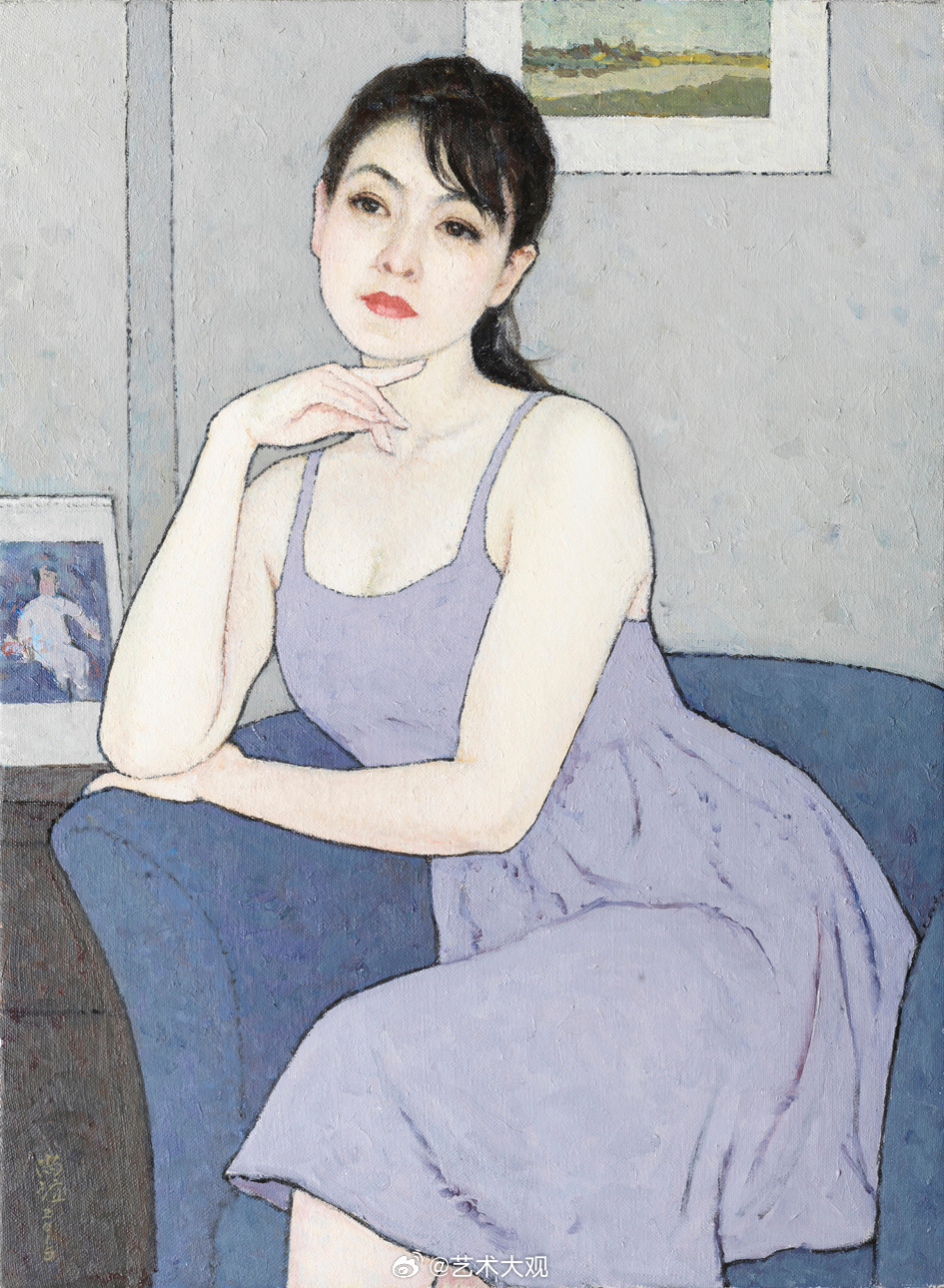 靳尚谊《青年演员》71x52cm 限量版签名版画 