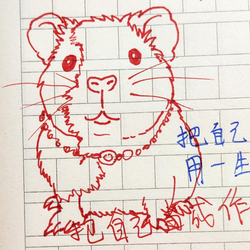 罗振宇说，要把自己当成作品。

我把这句话写到了纸上，
在后面补了一句，
把自己