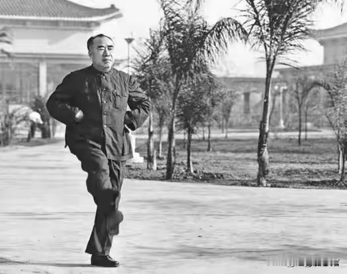 这张照片拍摄于1962年4月，地点是广州的住地，展现了朱德元帅做自编健身操的场景