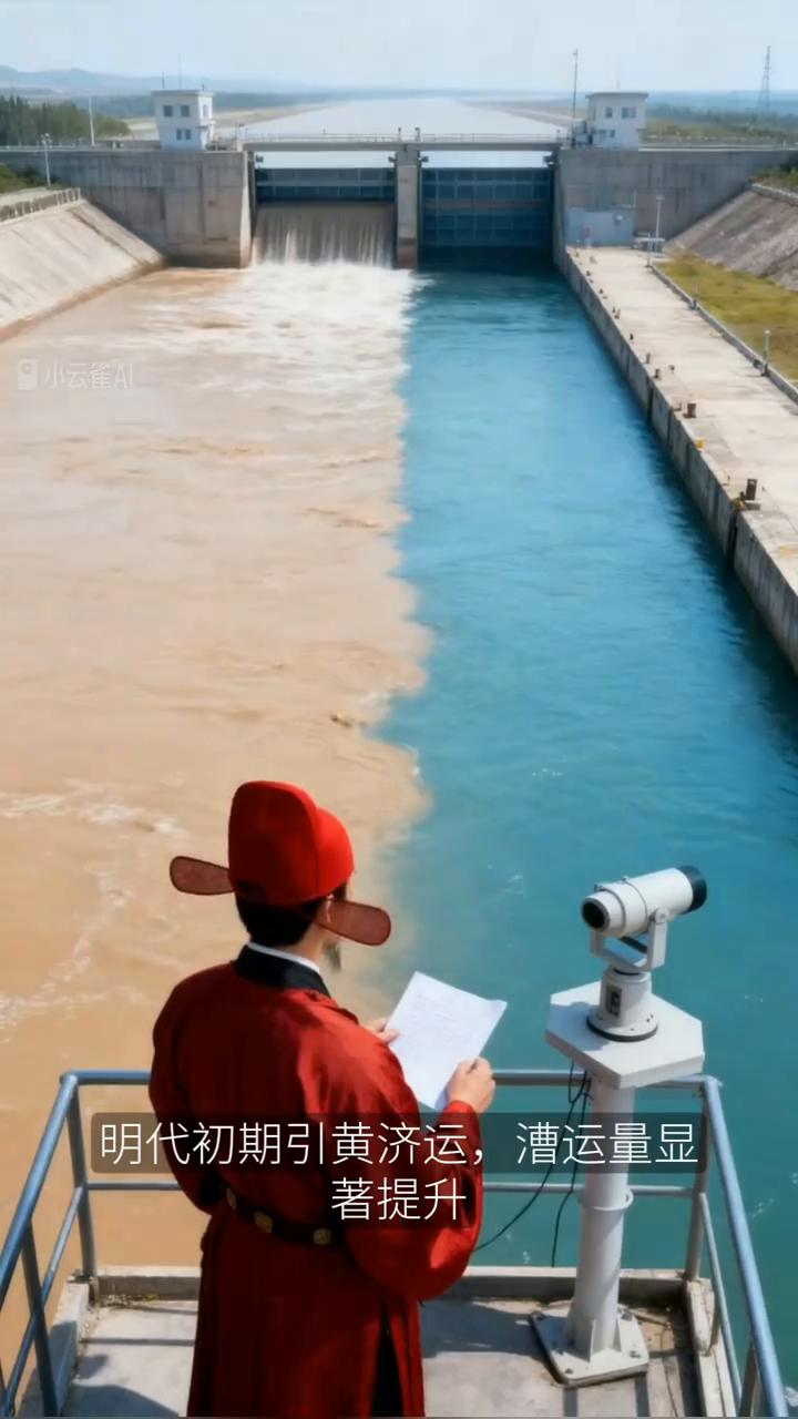 黄河大运河，爱恨纠缠。
元代会通河漕运繁忙，但水源不足，漕运效率受限。明代初期引