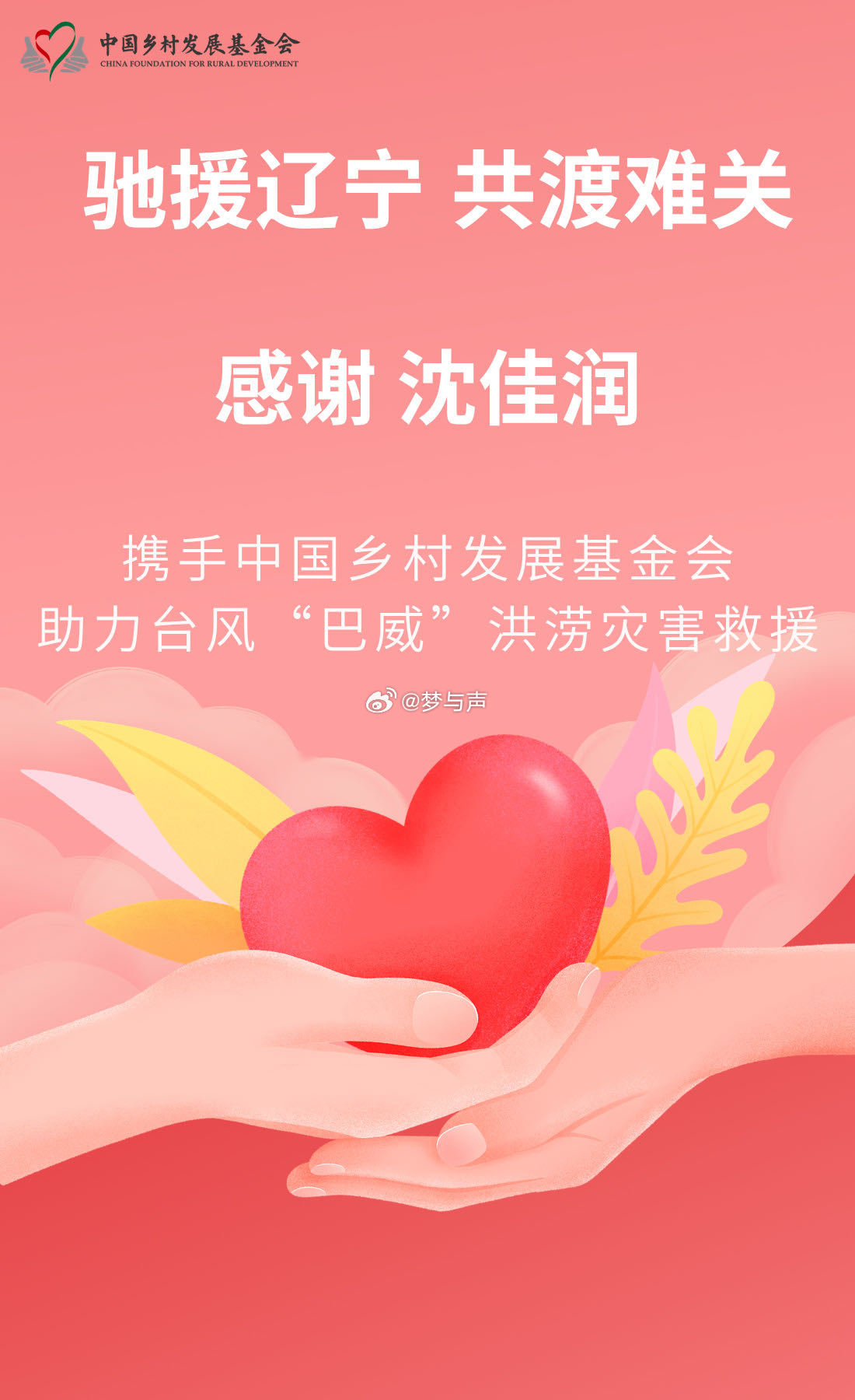 沈佳润驰援沈阳沈阳汛情让人揪心，沈佳润用实际行动表达对家乡的挂念，全力支援抗洪工